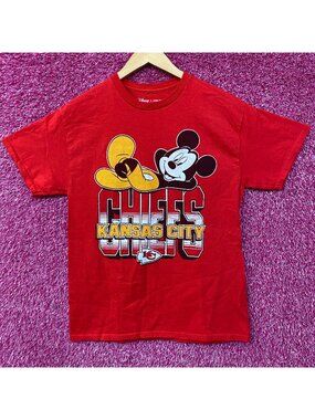 Junk Food x NFL Disney Mickey Mouse Kick Back Kansas City Chiefs Shirt Small